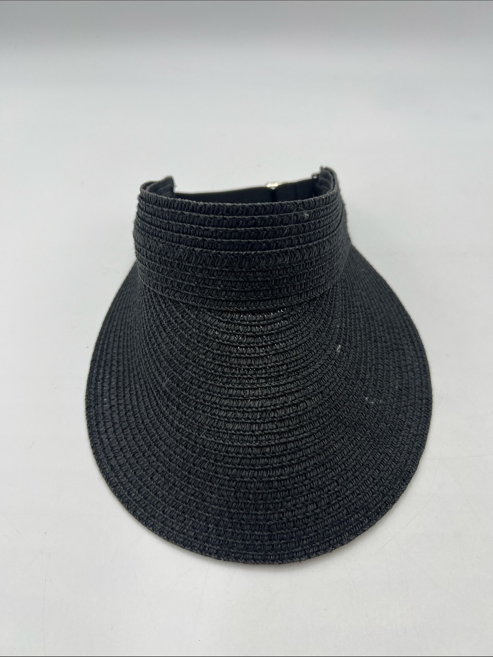 Black Straw Visor - Women Accessories